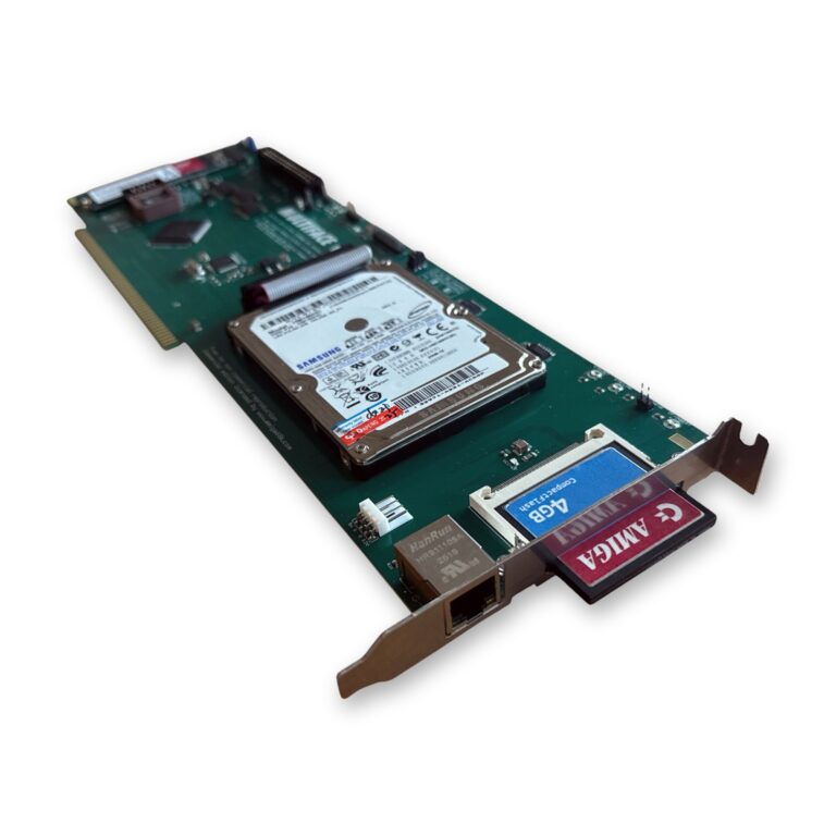 Multiface Zorro card with a 2.5-inch drive and a Compact-Flash card